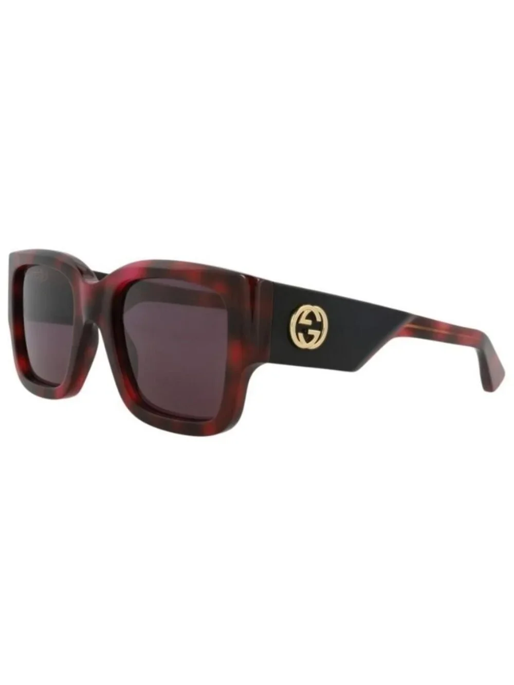 New Gucci Womens Square/Rectangle Havana Havana Violet Fashion Designer Sunglass